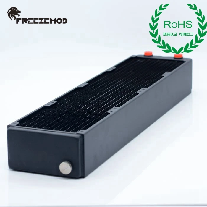 FREEZEMOD компьютер pc кулер для воды медный радиатор 3 слоя 65 мм толщиной медные плавники пять отверстий G1/4. TSRP-HP65-480