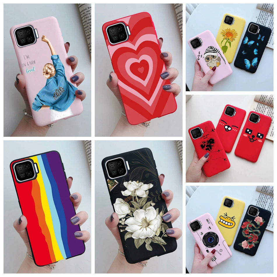 Силиконовый чехол Reno 4 Lite Love Heart для OPPO F17 Pro мягкий бампер Reno4 CPH2125 A93 F17Pro | Мобильные