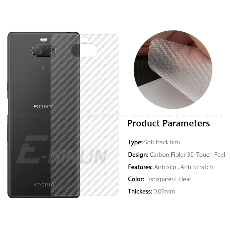 3D углеродное волокно задняя крышка Защитная пленка для экрана для sony Xperia 5 1 10 Plus XA2 Ultra XZ3 XZ2 Compact Premium без закаленного стекла