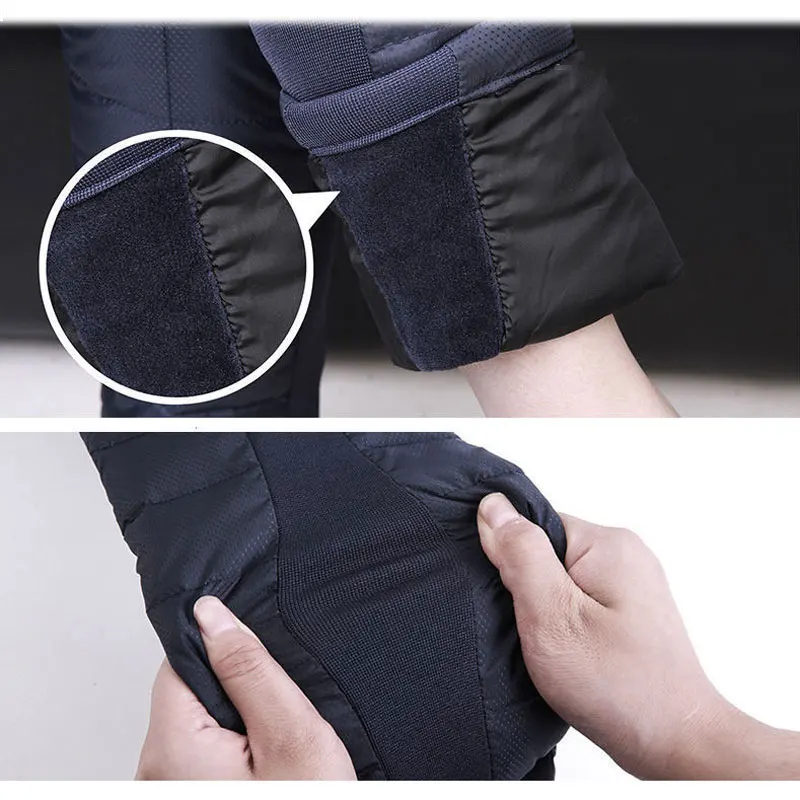 Oversize 4Xl Skinny Down Pants Women Snow High Waist Elastic Warm Winter Pants Mother Wine Red Outdoor Pencil Sweatpants