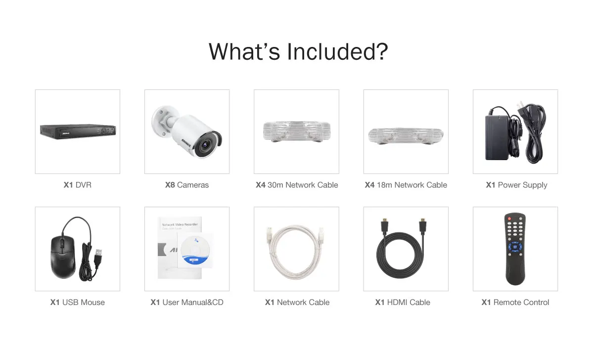 ANNKE 8CH 4K Ultra HD POE сетевая видео система безопасности 8MP H.265+ NVR с 8 шт 8MP 30m EXIR ночное видение уличная IP камера
