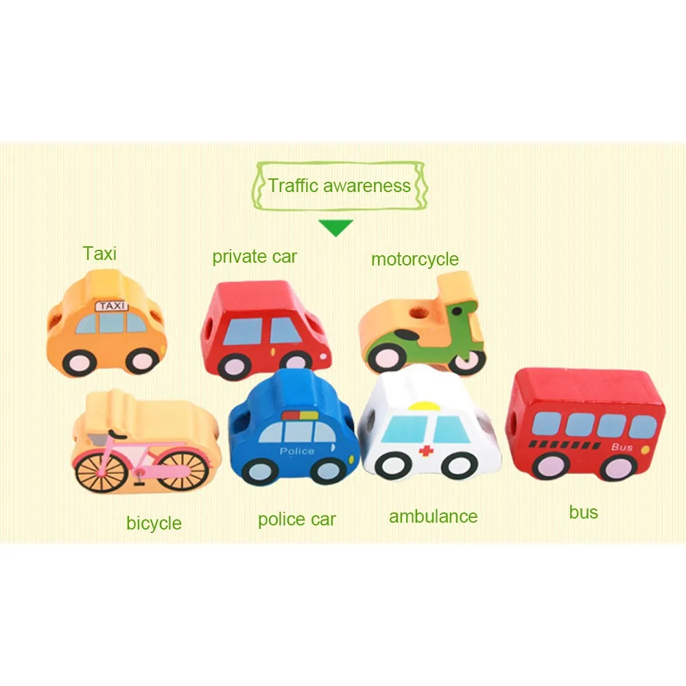 Резьбонарезные блоки деревянные игрушки Diy образовательные мультфильм