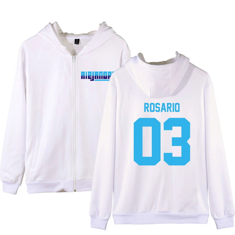

WAMNI Alejandro Rosario Zip Hooded Sweatshirt Fashion Print Hip Hop Streetwear Zip Hooded Sweatshirt Loose XXS-4XL Size Pullover