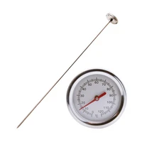 new 20 inch 50cm length compost soil thermometer premium food grade stainless steel metal measuring probe detector
