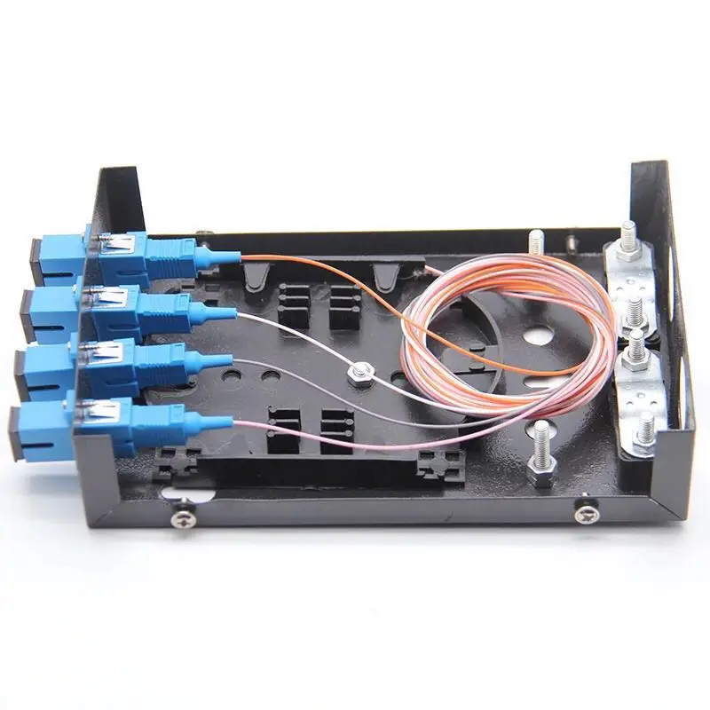

4 Port Fiber Patch Panel Desktop Pigtail Optical Fiber Terminal Box with SC Pigtail