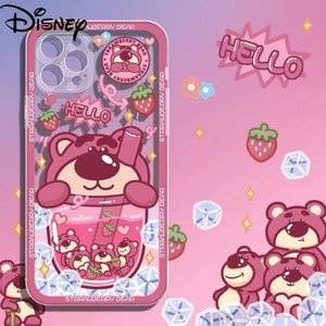 Disney Strawberry Bear Cute Cartoon Phone Case for iPhone13 13Pro 13Promax 12 12Pro Max 11 Pro X XS MAX XR 6 7 8 Plus Phone Case