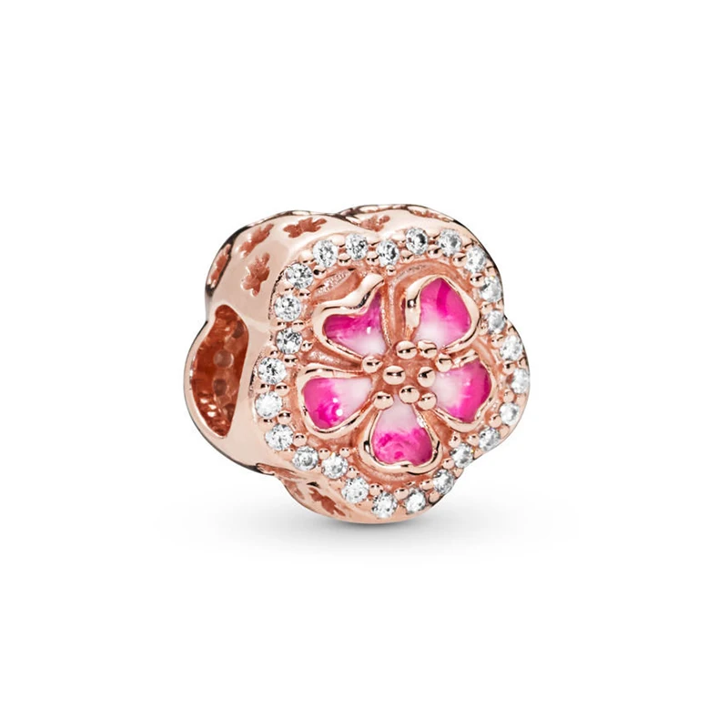 2019 новый оригинальный 925 стерлингового серебра розового цвета с цветочным узором