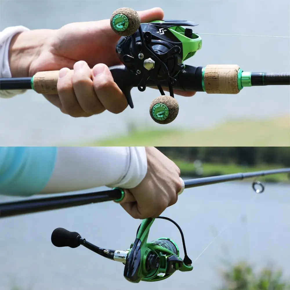 

New 3 Sections Portable Fishing Rod 1.8-2.4m Carbon Ultralight Spinning /Casting Fishing Pole Eva Handle Tackle