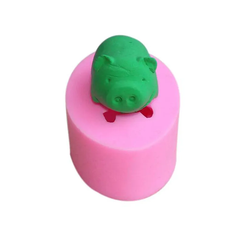 Просто кухня силиконовые формы трехмерный мультфильм свинья помадка делая