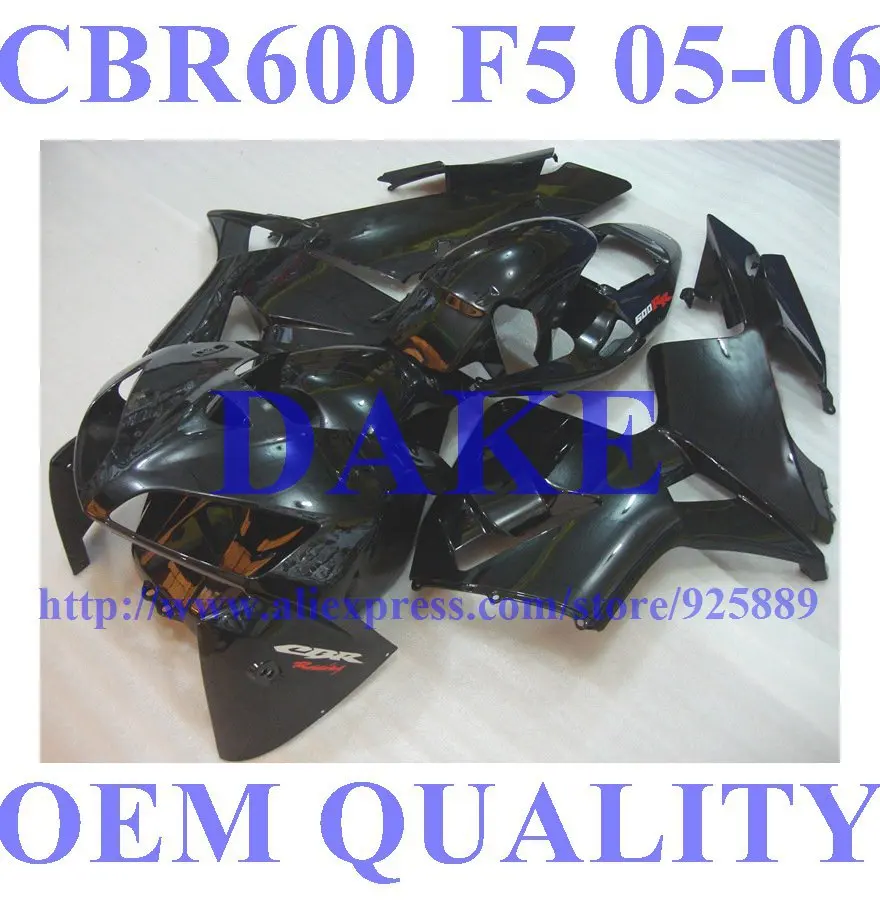 

DAKE + Injcetion mold fairing kit for #Y6S0 HONDA CBR600RR 05 06 F5 CBR 600RR 2005 2006 fairings black body
