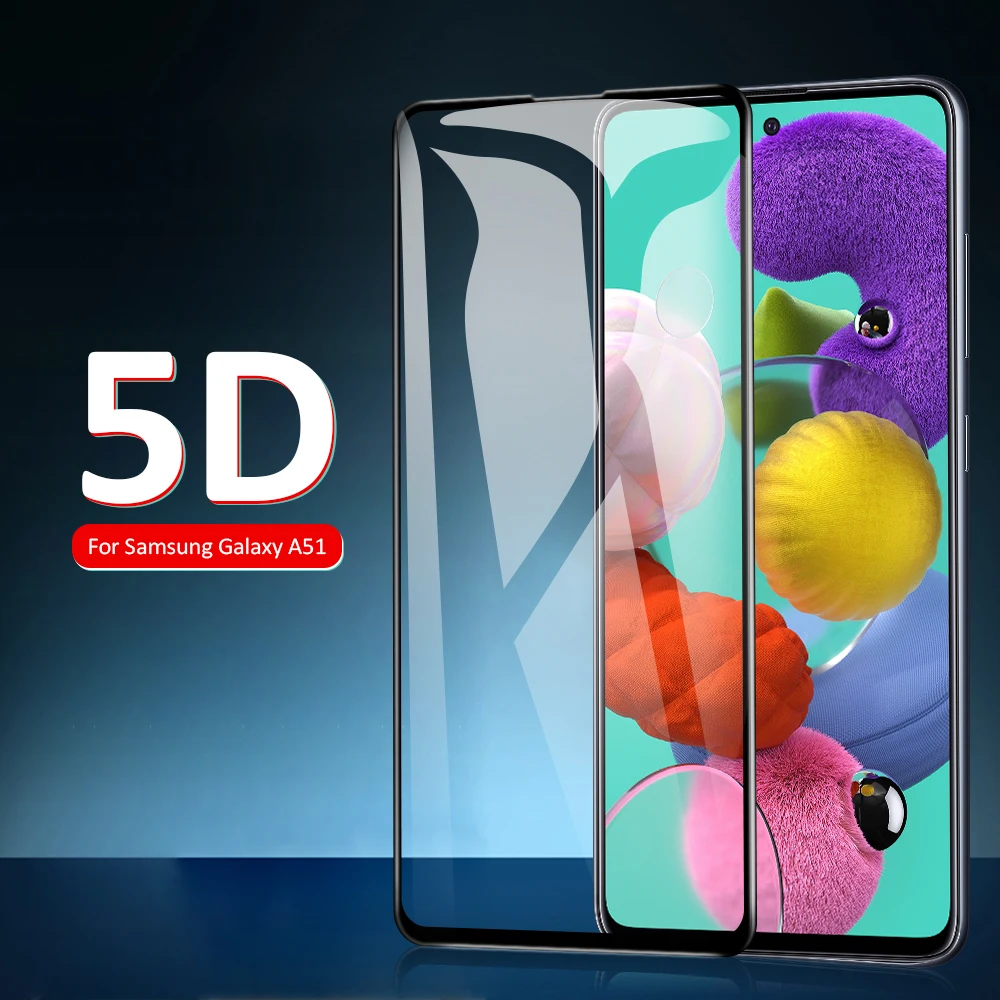 

5D Full Cover Tempered Glass For Samsung Galaxy A51 A90 A80 A70 A60 Protective Screen Protector Film For Samsung Galaxy A60 M40