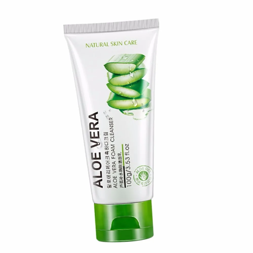 

Face Washing Aloe Vera Gel Facial Cleanser Cream Skin Care Solar Acne Deep Clean Treatment Anti Wrinkle Whitening 100g