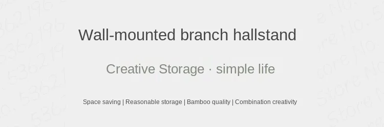 

Hot 6/8 Hooks Coat Rack Wall Solid Wood Wall Hanging Living Room Bedroom Decorative Clothes Rack All Hat Rack Bamboo Furniture