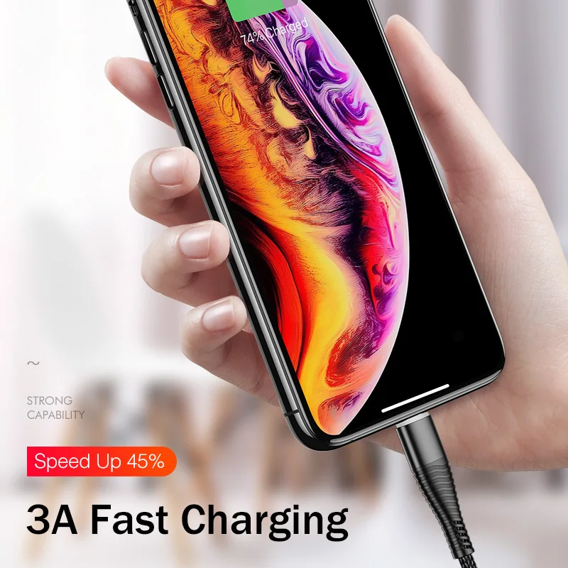 USB-кабель для iPhone зарядный iphone кабель iPone нейлоновая оплетка быстрая зарядка