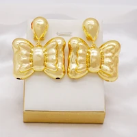 jewelry bow shape geometric earrings big earrings copper african statment earrings for women party wedding gift
