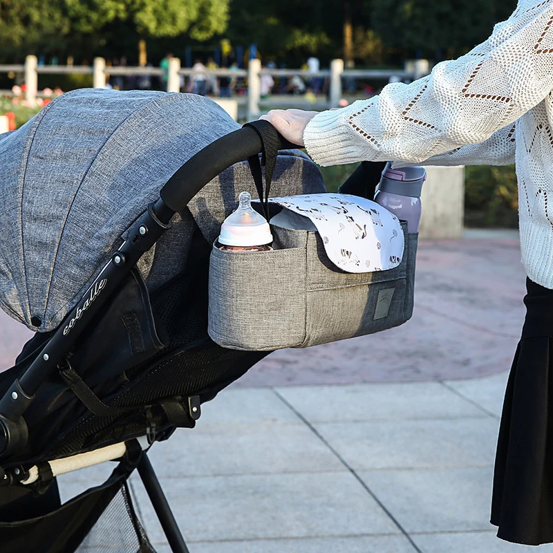 Organizador de cochecito de bebé, soporte para taza, bolsa de coche de bebé, bolsa de carro de gran capacidad, accesorios de cochecito de bebé de viaje