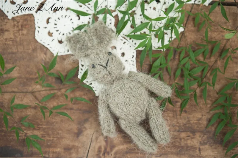 army green rabbit Jane Z Ann кукла ручной работы для фотосъемки новорожденных кролик девочка медведь свинья кошка реквизит для студийной съемки аксессуары - Цвет: army green rabbit