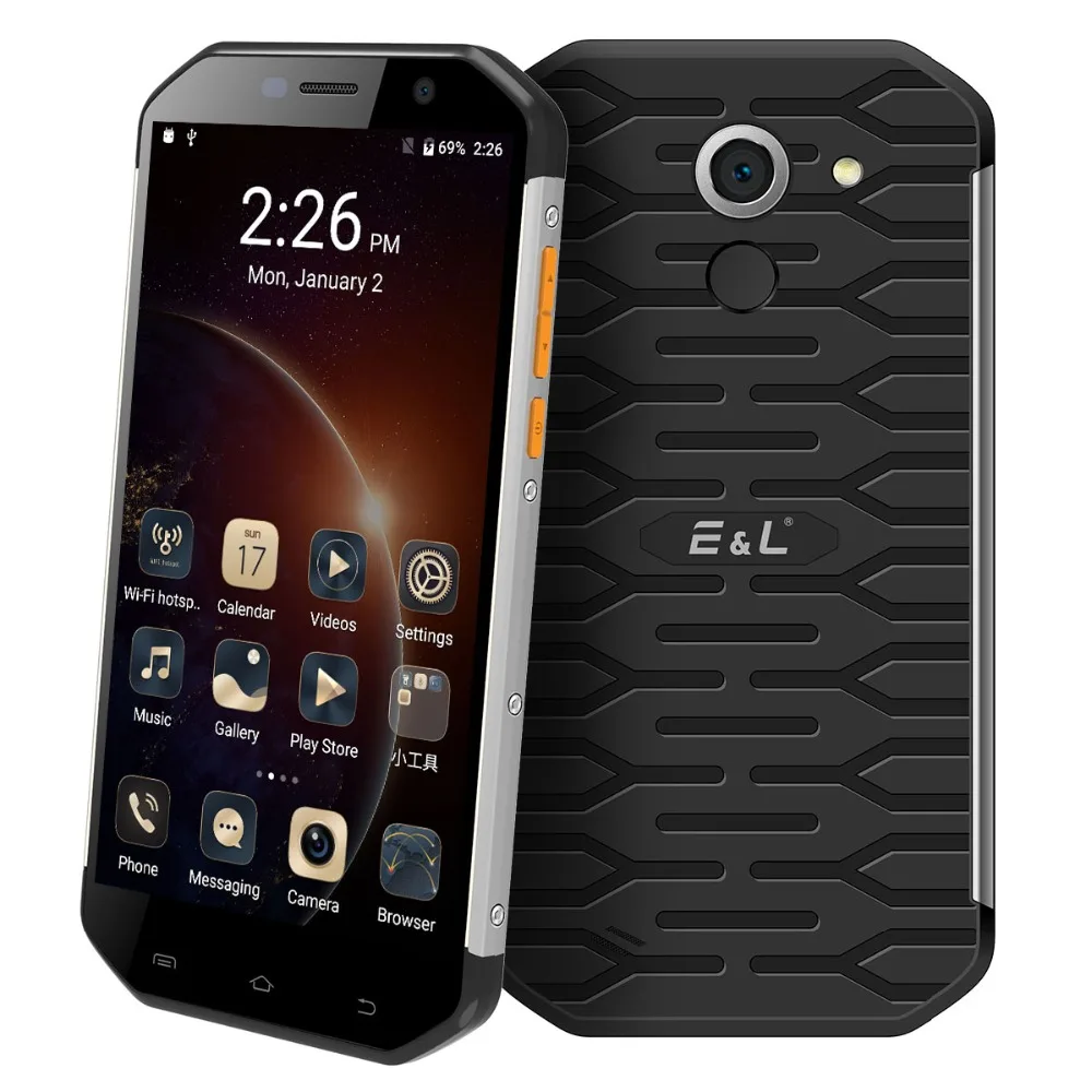 E&L S60, 3 ГБ, 64 ГБ, IP68, водонепроницаемый телефон, отпечаток пальца ID, 5,5 дюймов, Android 7,0, MTK6753, Восьмиядерный, 4G LTE EL S60, смартфон