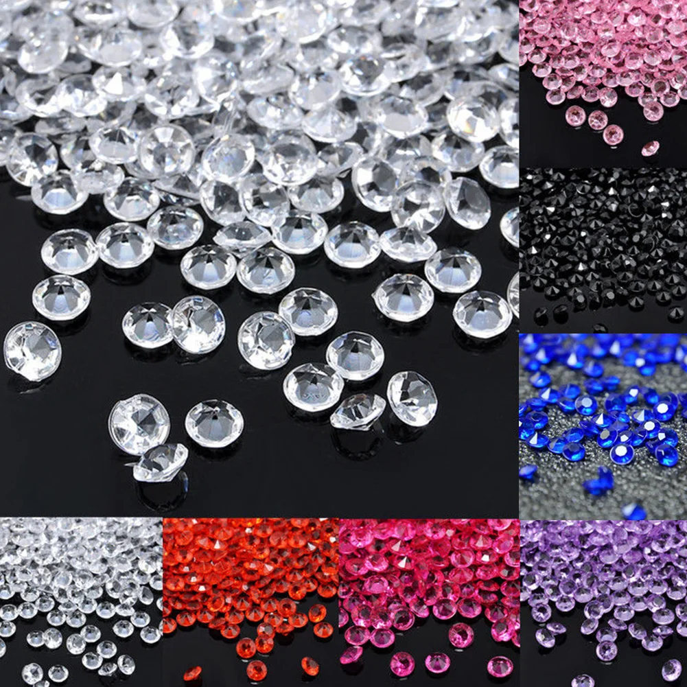 

1000pcs 4.5mm DIY Decorations Party Durable Home Wedding Multipurpose Festival Transparent Acrylic Crystal