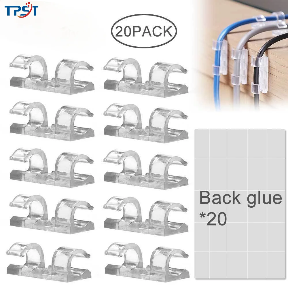 20Pcs/Set Transparent Wire Cable Clips Organizer Cable Clamp Management Holder Usb Charging Data Line Cable Winder With 3M Glue
20Pcs/Set Transparent Wire Cable Clips Organizer Cable Clamp Management Holder Usb Charging Data Line Cable Winder With 3M Glue