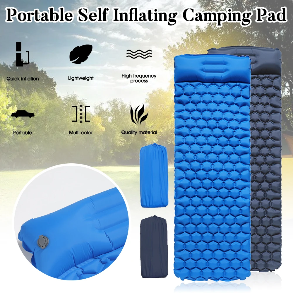 

Camping Mat Inflatable Mattresses Camp Air Mattress Outdoor Mat 2 Color Tent Mat Ultralight Sleeping Pad Hiking Folding Bed