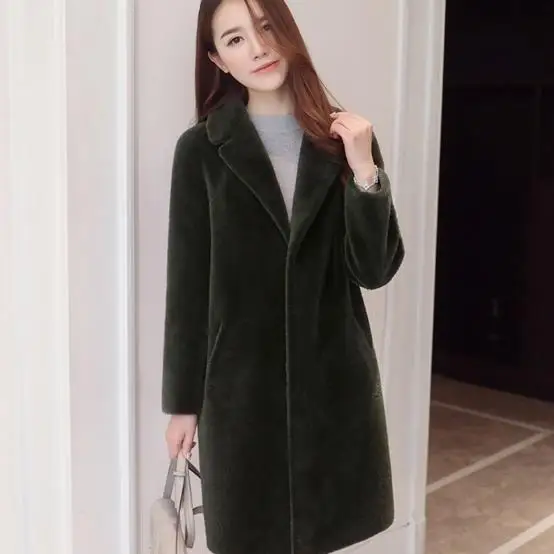 Меховые женские пальто 2019 Женские Длинные Куртки из искусственной кожи