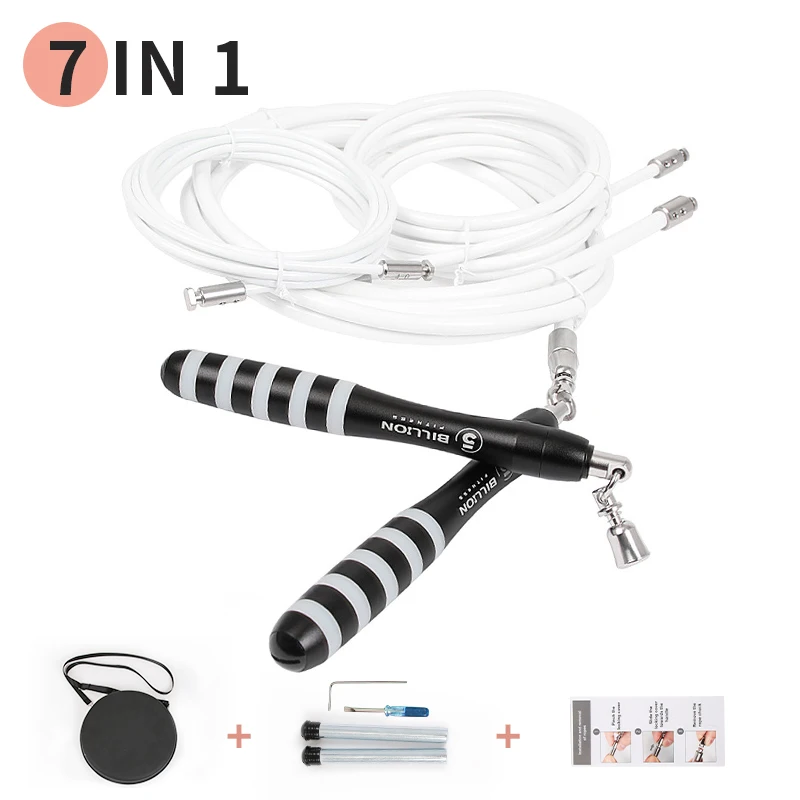 Комплект утяжеленных скакалок для кроссфита регулируемый с быстрым зажимом