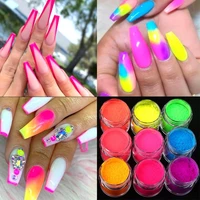10ml candy colors neon glitter powder for nails fine sandy pigment dust uv gel polish eye shadow cosmetic manicure glitter