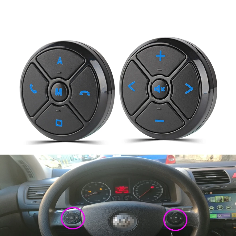 

Универсальная автомобильная кнопка управления рулевым колесом, умная Беспроводная кнопка дистанционного управления для автомобильной на...