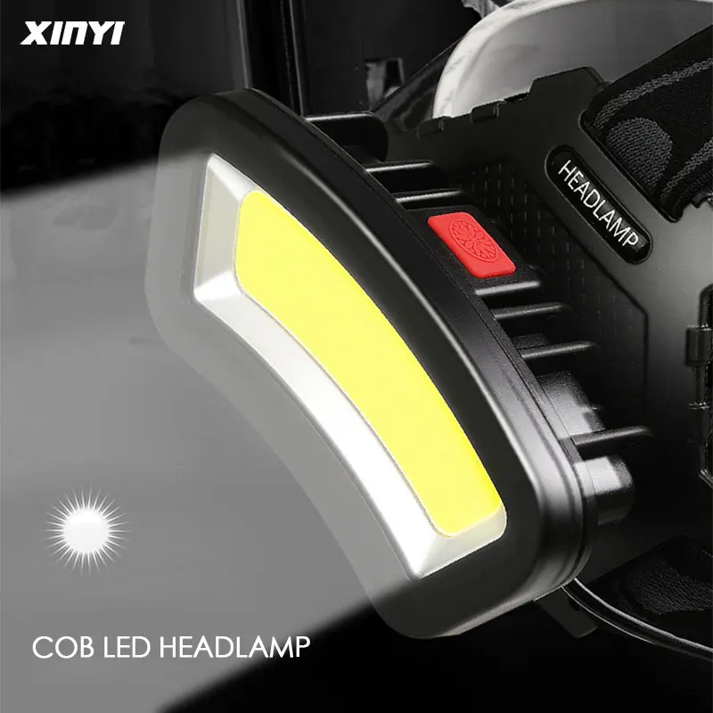 

200m Long Lighting Distance 8000LM USB rechargeable LED Headlamp Wide Angle COB Head Light Lantern Use 2*18650 For Hike Outdoor
