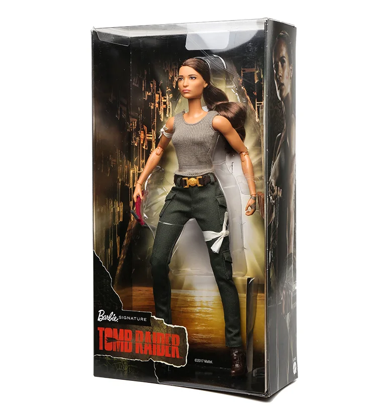 Настоящая кукла Барби Tomb Raider коллекция подвижные швы голова Лара модель приключенческий костюм игра подарки на день рождения FJH53
