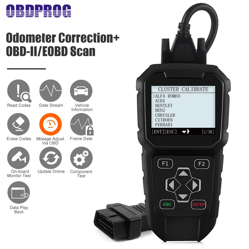OBDPROG MT401 OBD 2 коррекция одометра пробега OBD2 автомобильный диагностический