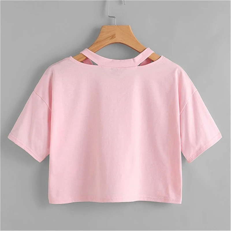 Сексуальный ремень с v-образным вырезом укороченный Топ для женщин принтом розы