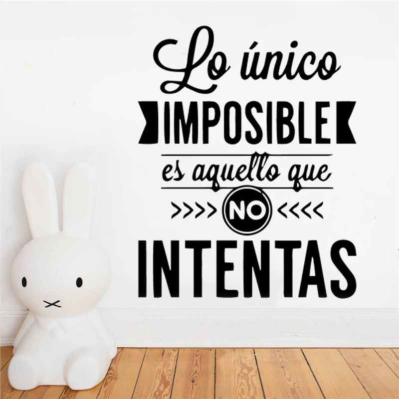 

Spanish Quotes Wall Stickers Wallpaper Mural For Wall Phrases French Sticker For Bedroom decoration Romantic Decals RU153