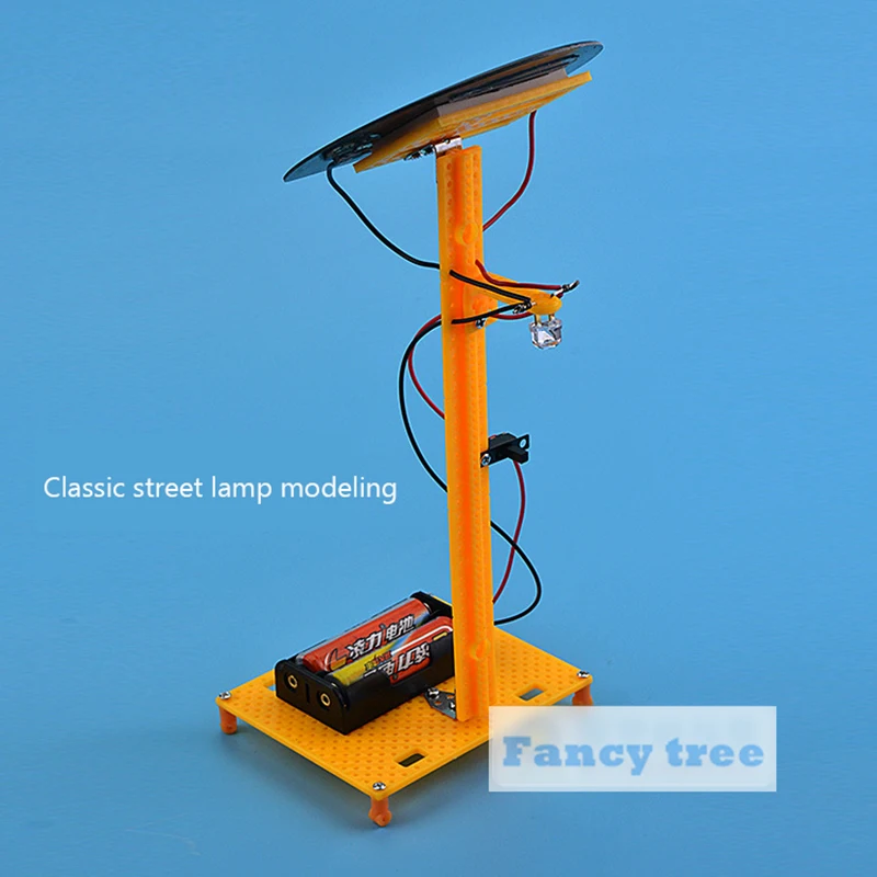 

physics Tecnologia Solar and dry battery dual-purpose street lights diy kit 5.5V solar battery high brightness LED steam Toy