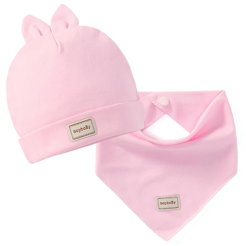 

Newborn Girls Boys Hat And Bibs Sets For Kids New Fashion Toddler Baby Cute Caps Burp Cloths Suits Infant Unisex Accessories