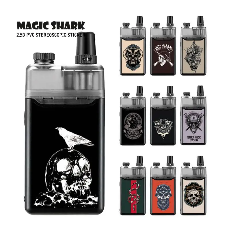 Волшебная Акула змея мотоцикл модный Череп ПВХ ухабистый 2.5D чехол пленка