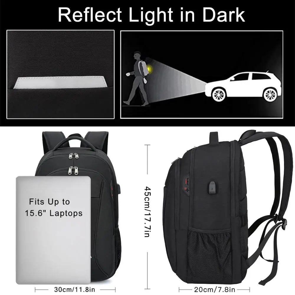 Многофункциональные мужские дорожные рюкзаки с защитой от кражи уличные деловые