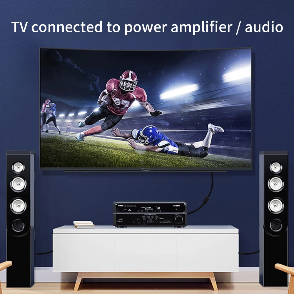 Кабель RCA в RCA, цифровой коаксиальный аудиокабель, кабель сабвуфера, стереоразъем SPDIF «папа» для усилителя телевизора, Hi-Fi сабвуфера Toslink (art.: 3920b8a4ee605) - 3920b8a4ee605
