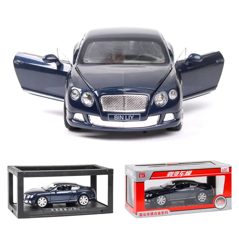 1:24 BENTLEYS GT W12 модель автомобиля из сплава звук светильник литье под давлением