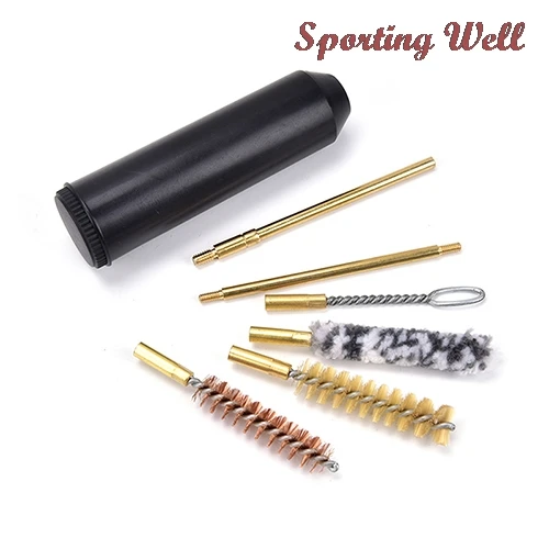 

7pcs/set Professional Gun Cleaning Tools Fits Pistols Cal.38/357/9mm Pocket Size Pistol Cleaning Kit Hand Gun Rod Brush