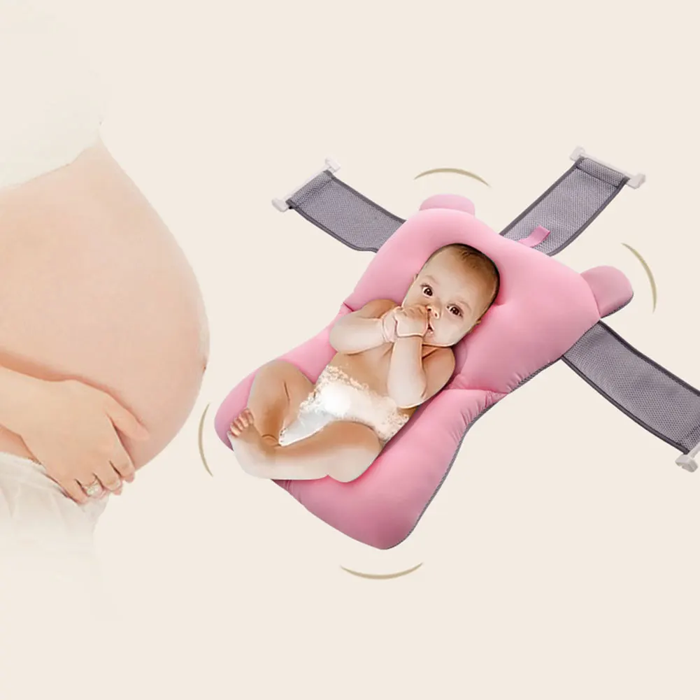 Baby Shower Portable Newborn Bath Mat Pad Tub Float Seat Antiskid Bathing Cartoon | Мать и ребенок