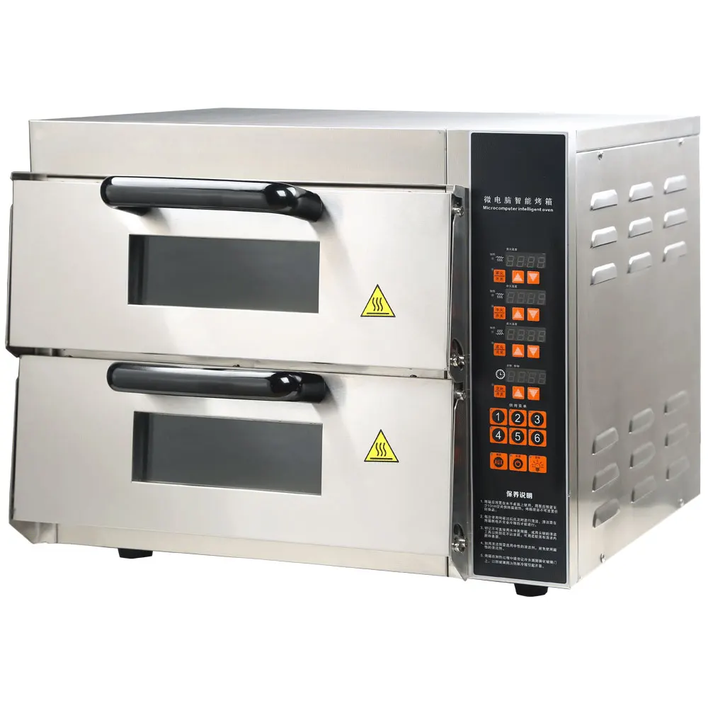 Компьютерная панель управления электрическая печь для пиццы двухслойная