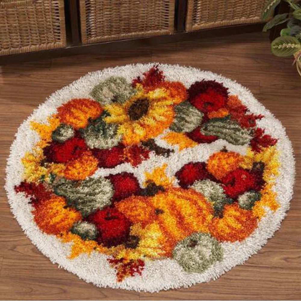 

Latch hook carpet kits Carpet embroidery on printed canvas do it yourself Colorful hive rug Hobby and needlework Tapestry