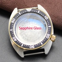 41mm gold skx007 skx009 skx013 mod case parts mens watch for seiko turtle nh35 nh36 movement sapphire glass 38mm bezel insert