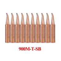 10 pcs 900m t soldering iron tip set pure copper electric iron head series solder welding equipment accessories