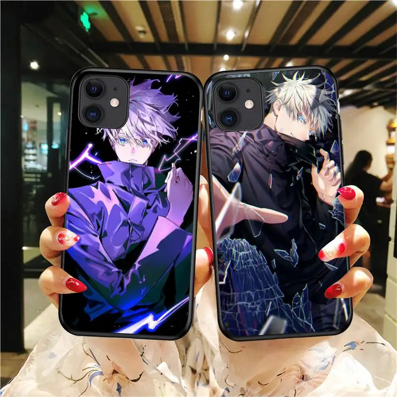 

Jujutsu Kaisen Satoru Gojo Anime Phone Case For Iphone 5 5S SE 6 6s 7 8 plus X Xr XS 11 12 Mini Pro Max Cover Fundas Coque