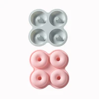 4 cells donuts silicone molds safe material cake mould kitchen tools diy biscuit fondant pastry baking mould