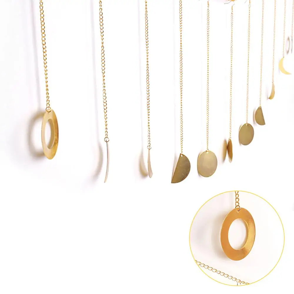 Декоративная гирлянда Луна в стиле бохо настенное украшение с цепочками декор