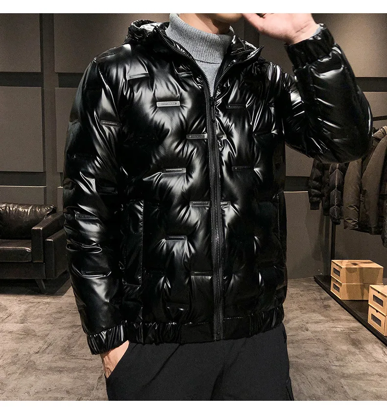 

Winter Down Jacket Men Thick Warm Ultralight 80% White Duck Down Coat Male Hooded Mens Clothing Casual Shiny Outwear